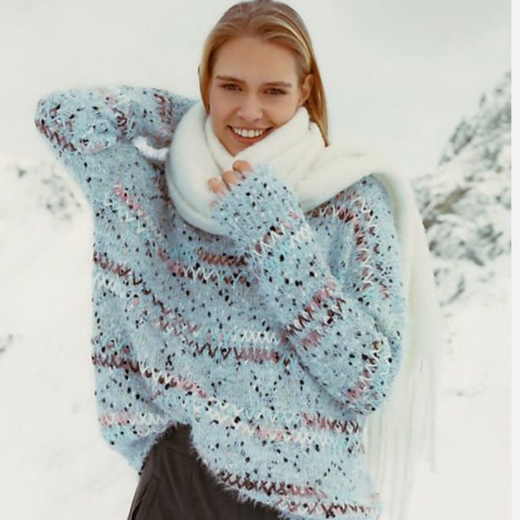 DARLA SPECKLED EYELASH TURTLENECK SWEATER anthropologie - Picture 2 of 7